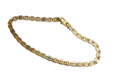 18ct Yellow and White Gold Fancy Flat Link Bracelet