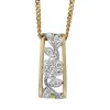 9ct Yellow and White Gold Diamond Daisy Necklace