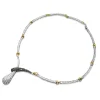 18ct Yellow and White Gold Black and White Diamond Snake Style Necklace