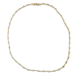 18ct Yellow and White Gold Diamond Necklace