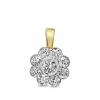 18ct Yellow and White Gold Diamond Daisy Necklace
