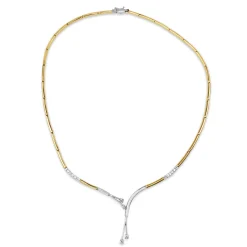 18ct Yellow and White Gold Diamond Collier Necklace