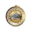 18ct Yellow and White Gold Greek Parthenon Pendant