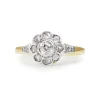18ct Yellow and White Gold Antique Diamond Daisy Ring