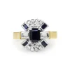 18ct Yellow and White Gold Vintage Sapphire and Diamond Ring