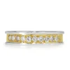 18ct Yellow and White Gold Diamond Band