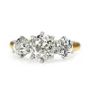 18ct Yellow and White Gold Victorian Style Old Cut Diamond 3 Stone Ring