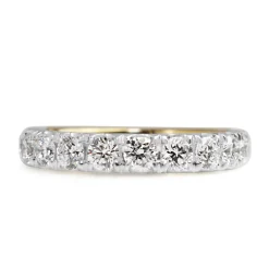 18ct Yellow and White Gold .90ct Diamond Band