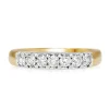 9ct Yellow and White Gold Diamond Band
