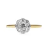 9ct Yellow and White Gold Diamond Daisy Ring