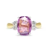 18ct Yellow and White Gold Pink Sapphire and Diamond Ring