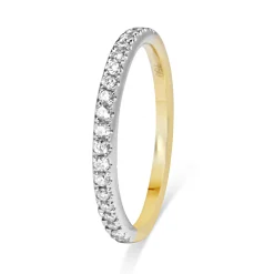 18ct Yellow and White Gold .20ct Diamond Band