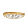18ct Yellow and White Gold Art Deco Old Cut 5 Stone Ring