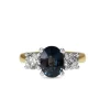 18ct Yellow and White Gold Sapphire and Diamond 3 Stone Ring