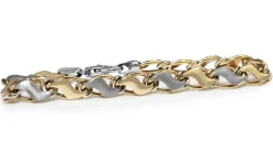 14ct Yellow and White Gold Fancy Link Bracelet
