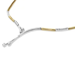 18ct Yellow and White Gold Diamond Collier Necklace