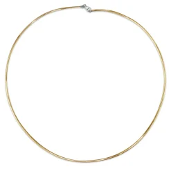 18ct Yellow and White Gold Omega Necklace