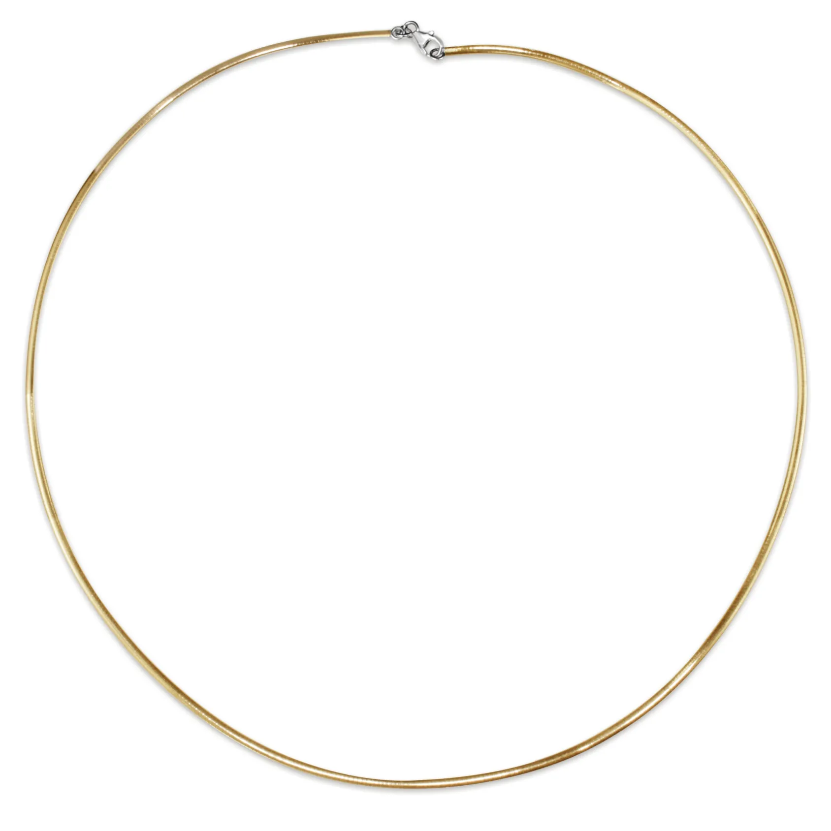 18ct Yellow and White Gold Omega Necklace