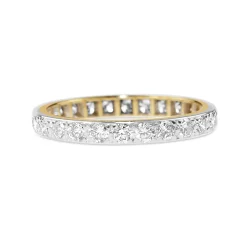 18ct Yellow and White Gold All Round Diamond Eternity Band Ring
