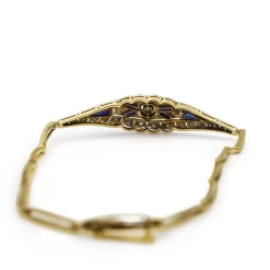 18ct Yellow and White Gold Sapphire and Diamond Art Deco Bracelet