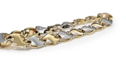 14ct Yellow and White Gold Fancy Link Bracelet