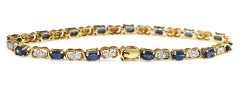 14ct Yellow and White Gold Sapphire and Diamond Bracelet