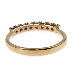9ct Yellow and White Gold Fine Diamond Band
