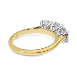 18ct Yellow and White Gold 3 Stone Diamond Ring