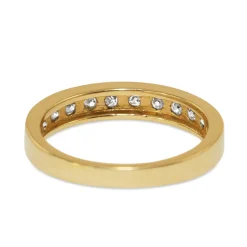 14ct Yellow and White Gold Diamond Band Ring