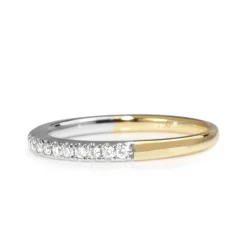 18ct Yellow and White Gold .20ct Diamond Band