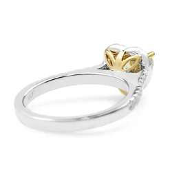18ct Yellow and White Gold Yellow Heart Diamond Halo Ring