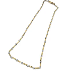 18ct Yellow and White Gold Diamond Necklace
