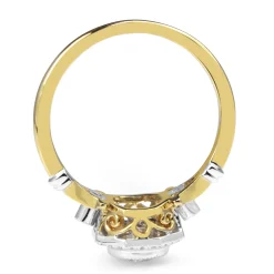 18ct Yellow and White Gold Vintage Style Diamond Ring