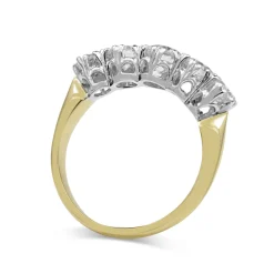 18ct Yellow and White Gold Victorian Style 5 Stone Ring