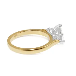 18ct Yellow and White Gold Pear Shape 3 Stone Diamond Ring