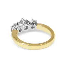 18ct Yellow and White Gold 3 Stone Diamond Ring