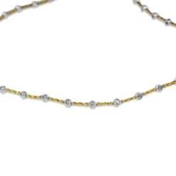 18ct Yellow and White Gold Diamond Necklace