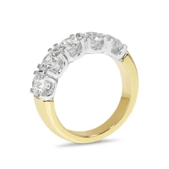 18ct Yellow and White Gold 2.10ct 5 Stone Diamond Ring