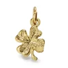 9ct Yellow Gold 4 Leaf Clover Charm Pendant