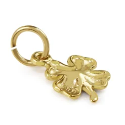 9ct Yellow Gold 4 Leaf Clover Charm Pendant