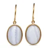 9ct Yellow Gold Agate Earrings