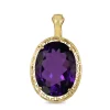 14ct Yellow Gold Amethyst Filigree Pendant / Enhancer