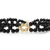 14ct Yellow Gold and Onyx Bead Bracelet