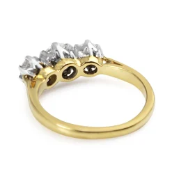 18ct Yellow Gold and Platinum 3 Stone Ring