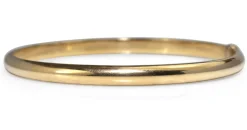 9ct Yellow Gold and Silver Filled Bangle