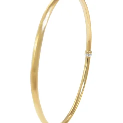 9ct Yellow Gold and Silver Filled Round Bangle
