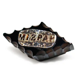 9ct Yellow Gold and Silver Jet MIZPAH Brooch