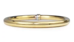 9ct Yellow Gold and Silver Filled Round Golf Bangle