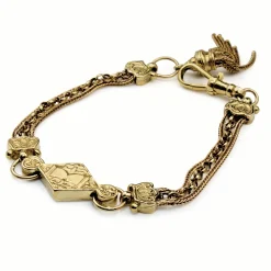9ct Yellow Gold Antique Albertina Bracelet