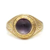 14ct Yellow Gold Antique Amethyst Cabochon Ring